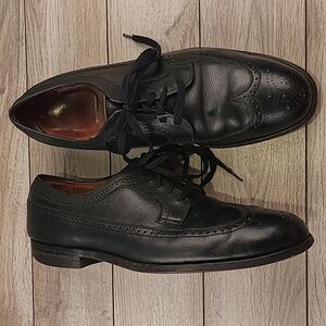 ALDEN 679 Black Leather Goodyear Welt Sz 13 B/D Long Wingtip Oxfords Dress Shoes
